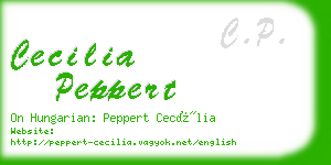 cecilia peppert business card